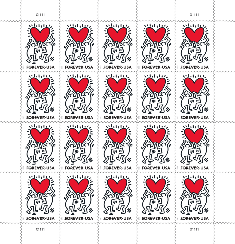 2025 Love Forever Stamps (5 sheets) 100 stamps