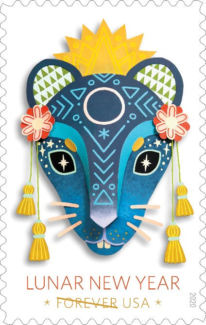 Lunar Year of the Rat Forever Stamps (1 Sheet) 20 Stamps