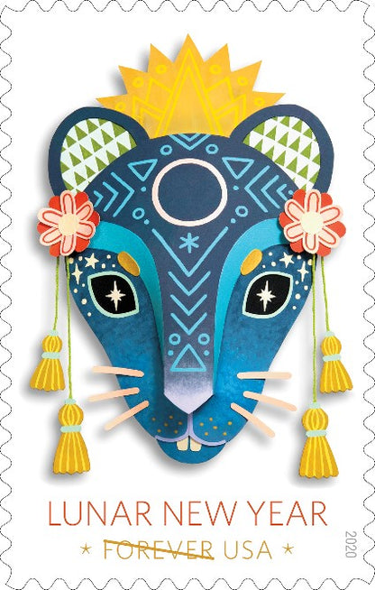 Lunar Year of the Rat Forever Stamps (1 Sheet) 20 Stamps