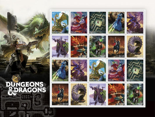 Dungeons and Dragons Forever Stamps (1 Sheets) 20 Stamps