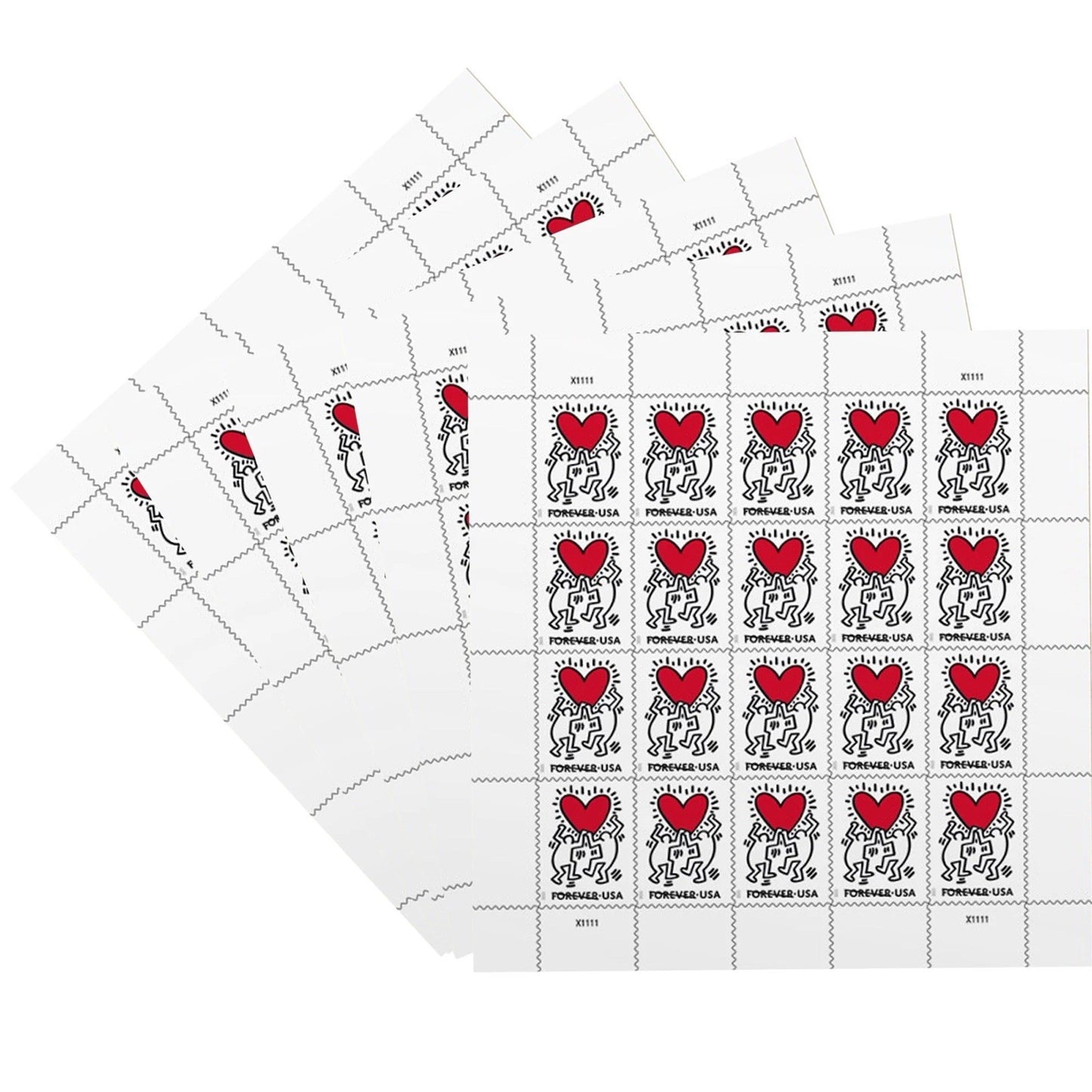 2025 Love Forever Stamps (5 sheets) 100 stamps