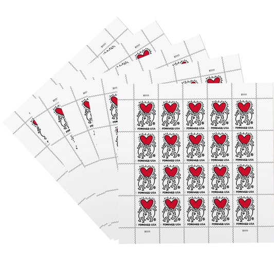 2025 Love Forever Stamps (5 sheets) 100 stamps