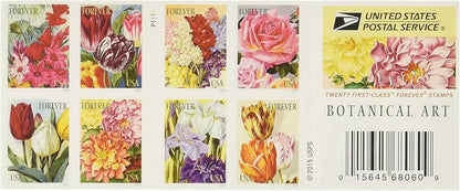 Plant Art Forever Stamps (5 Sheets) 100 stamps